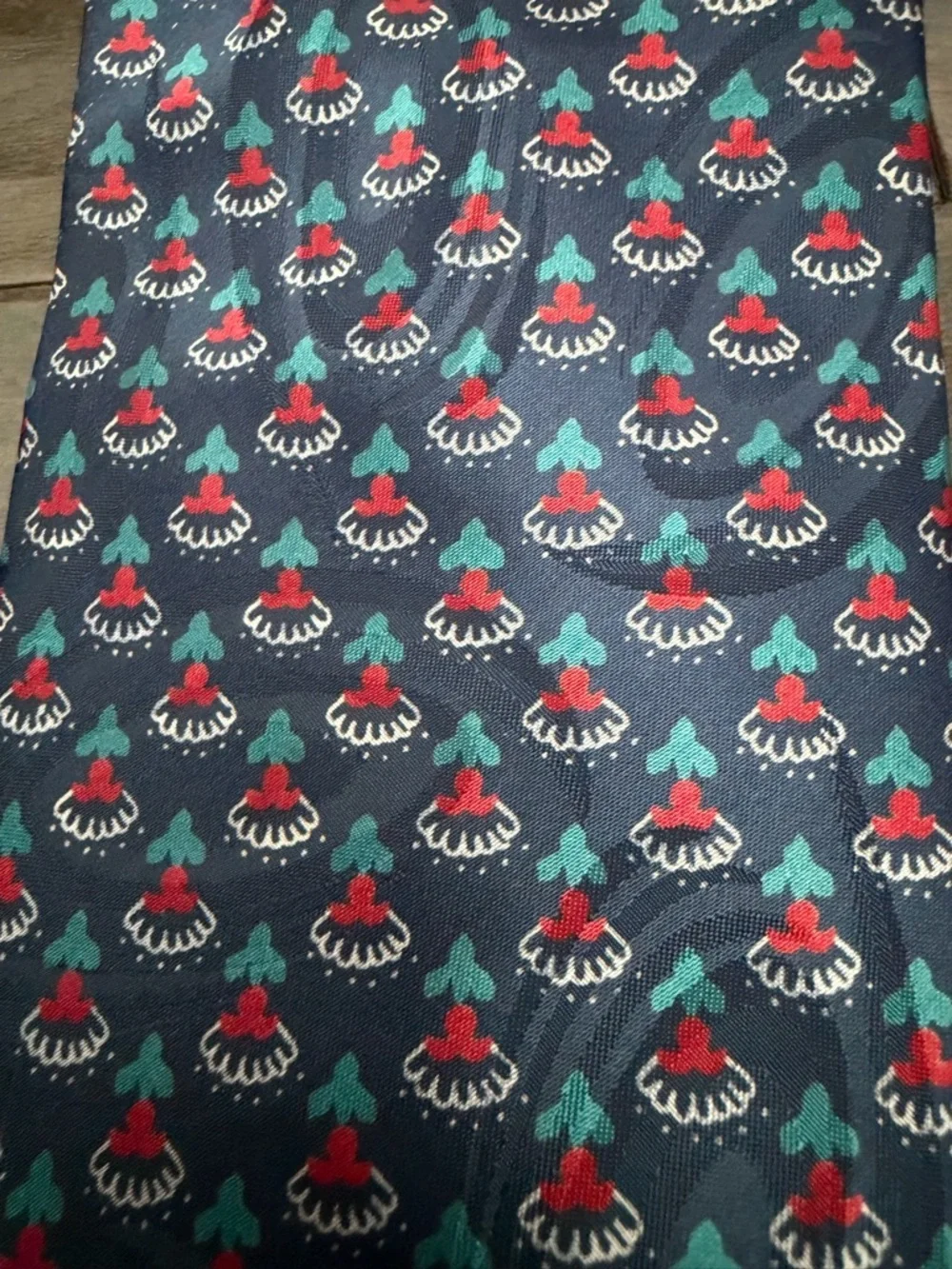 Vintage Christian Dior Monsieur Navy Red Rocketship Tie